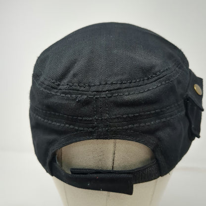 Army Cap Black Orange One Size RHS Warhawks Glitter Side Pocket Strapback Hat