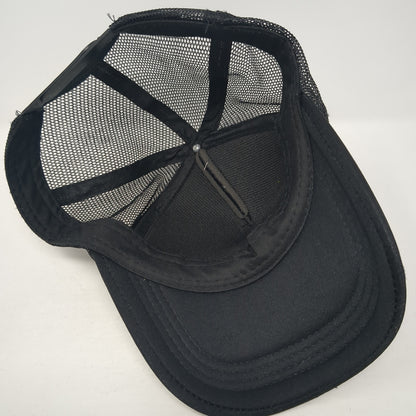 Melling Performance Snapback Trucker Hat Black One Size Mesh Back