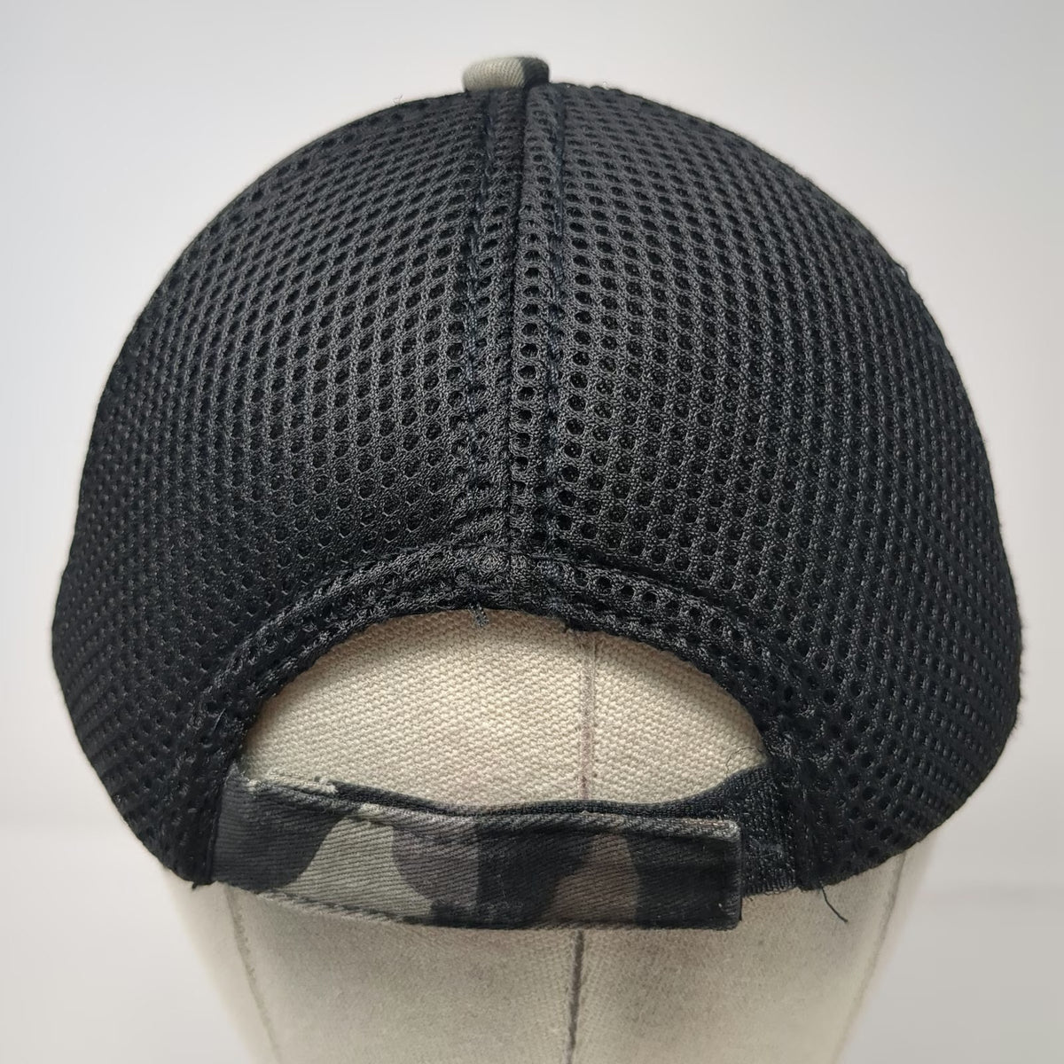 Arrell's Baseball Cap Gray Black One Size Mesh Camo Flag Panama City Beach hat
