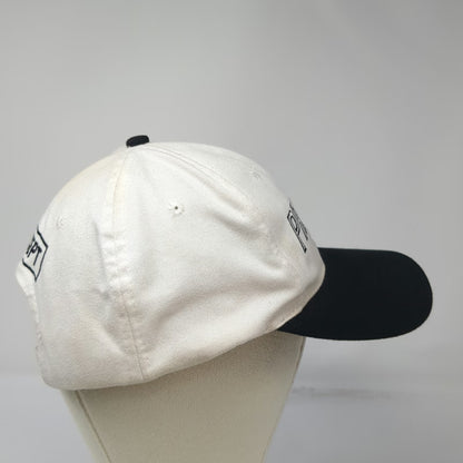 Precept Baseball Cap White OSFM Black Brim Embroidered Golf Slideback Hat Logo