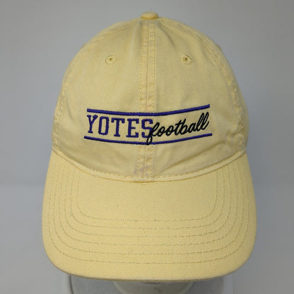 Yotes Football Slideback Hat Yellow One Size Adjustable Solid Legacy