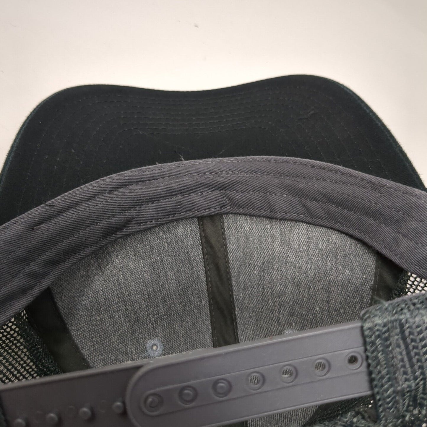 NN Snapback Trucker Hat Gray OSFA Adjustable Mesh Back Port Authority