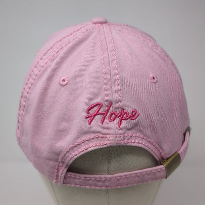 Pink Ribbon Hope Cancer Awareness Baseball Cap Pink OS Distressed Wild Wear