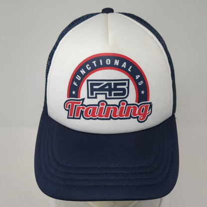 F45 Functional 45 Training Snapback Trucker Hat Blue OS Adjustable Mesh Back
