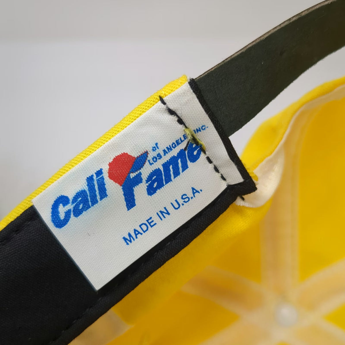 Cali Fame Pennzoil Racing 5 Panel Yellow Hat One Size Rope Brim Slideback USA