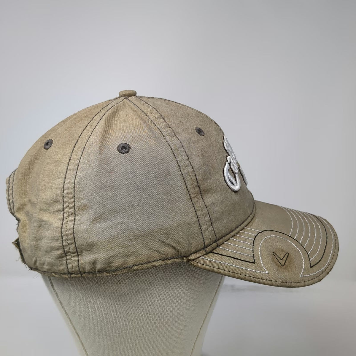 New Era Callaway Odyssey Golf Hat Beige One Size Baseball Cap Strapback Logo