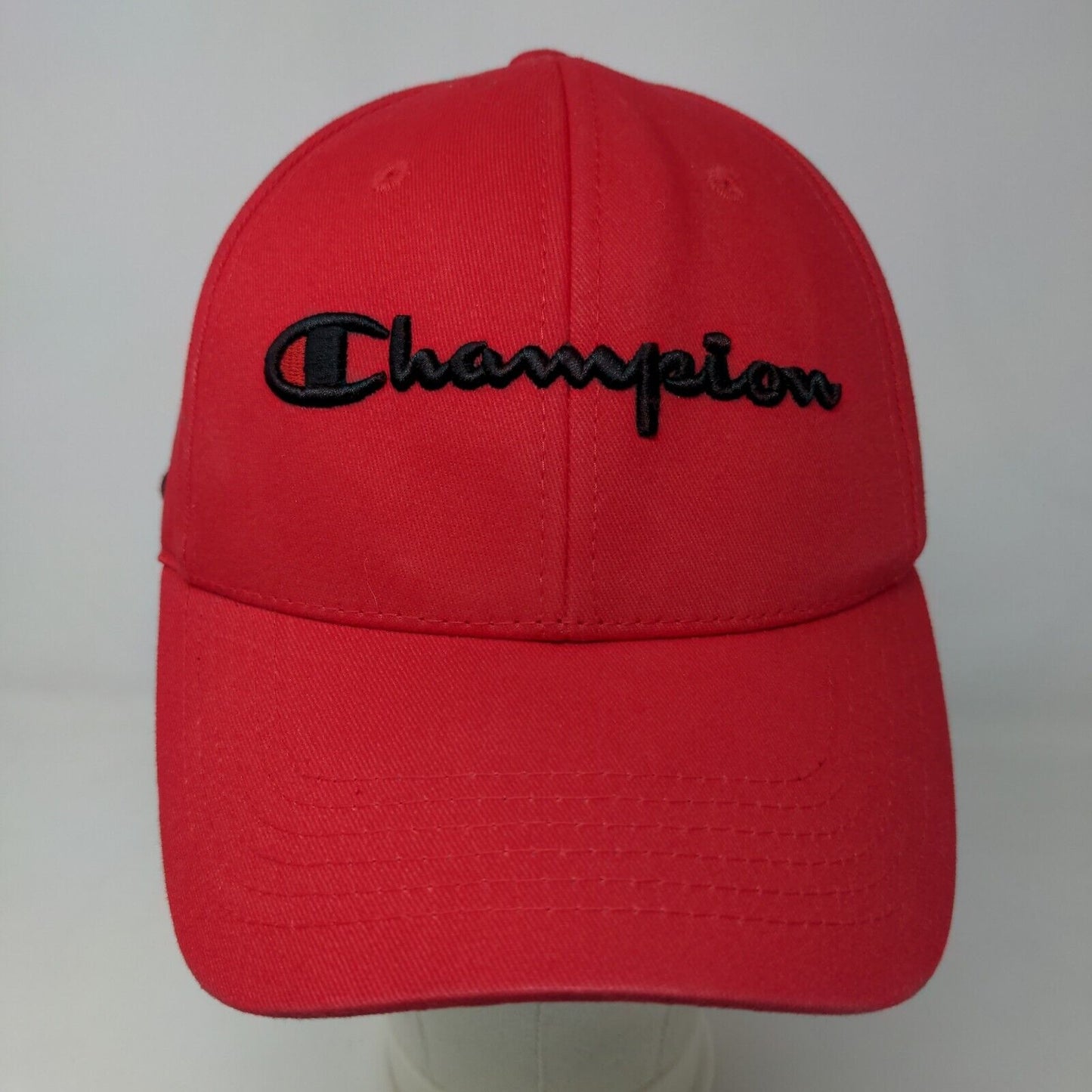 Champion Men's Slideback Hat Red Size OSFM Embroidered Logo Cotton