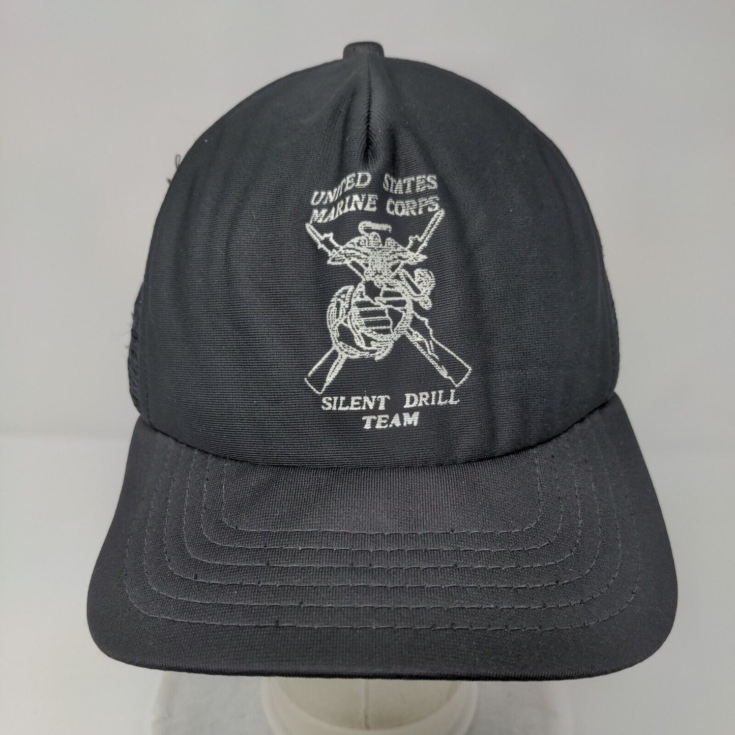 United States Marine Corps Silent Drill Team Snapback Trucker Hat Black OSFA