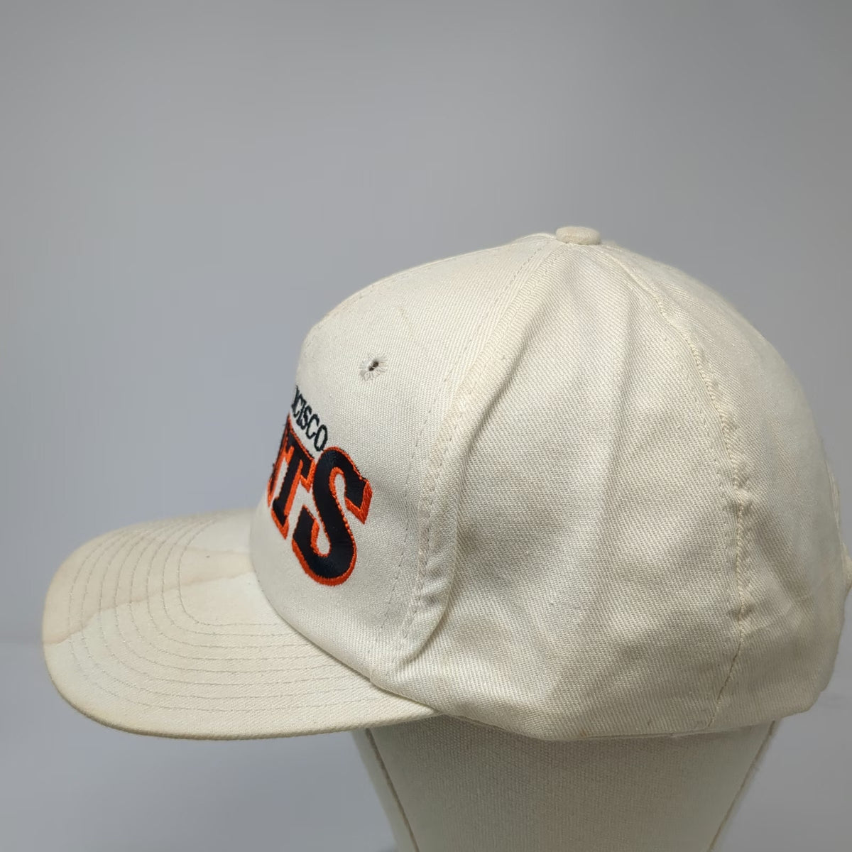 San Francisco Giants MLB Twins Snapback Hat Beige Flat Brim Green Logo Vintage