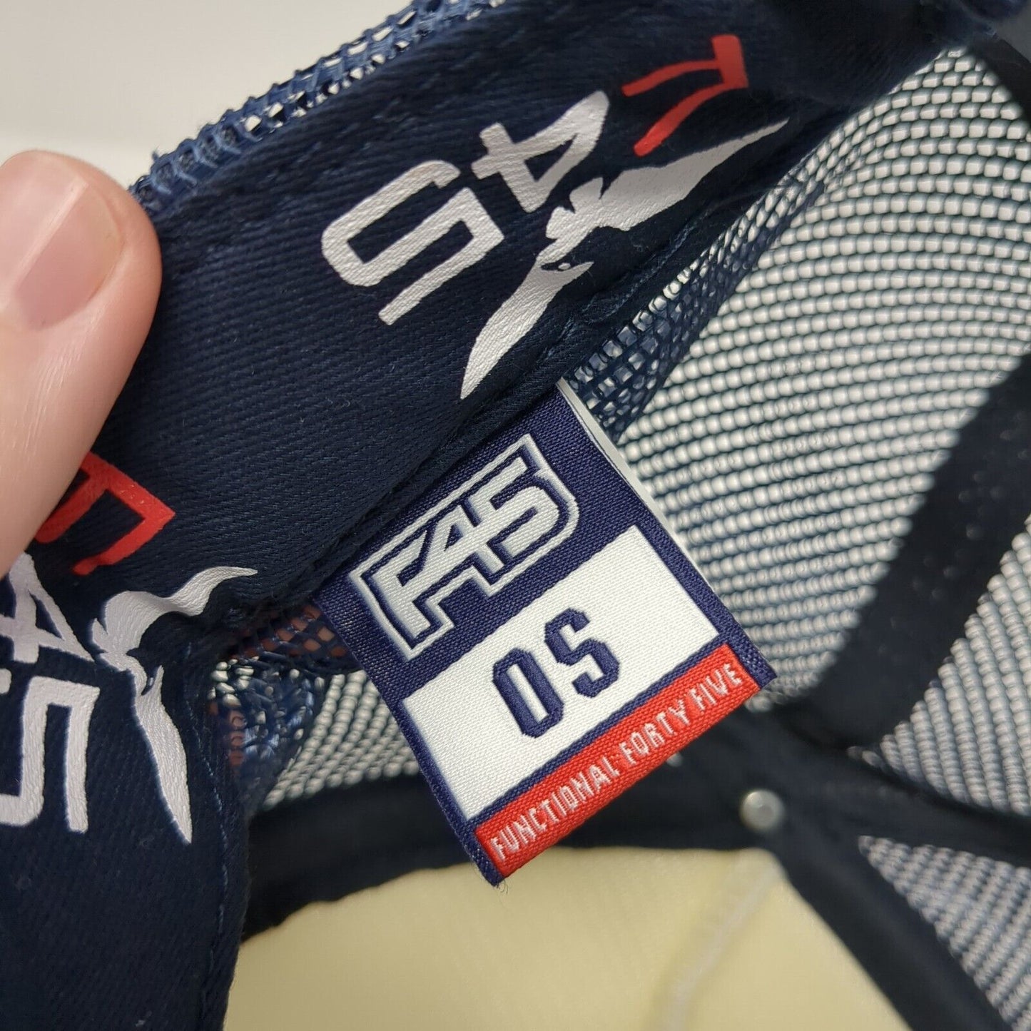 Functional 45 Training Snapback Trucker Hat Blue One Size Adjustable Mesh Back