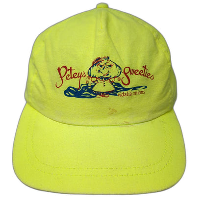 RCC Petey's Sweeties Vidalia Onions Hat 5 Panel Green Vintage Mascot Snapback