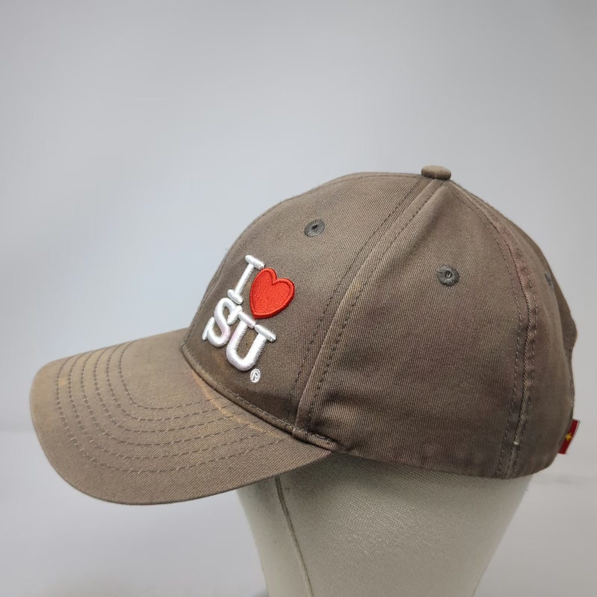 Beyond Nationalism I Love SU Baseball Cap Brown One Size Strapback Distressed