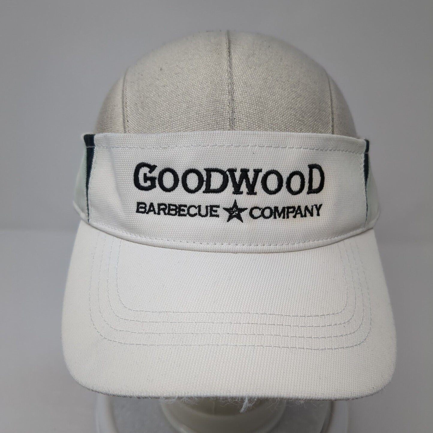Goodwood Barbecue Company Strapback Visor Hat White One Size Sport-Tek