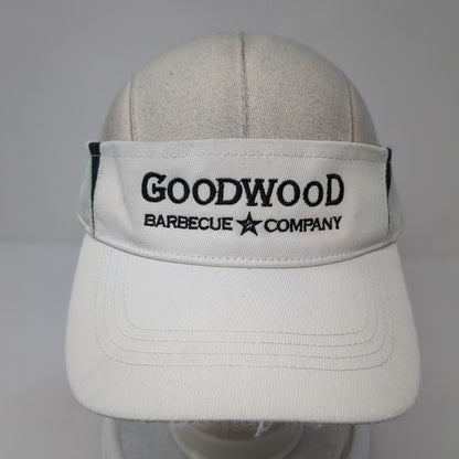 Goodwood Barbecue Company Strapback Visor Hat White One Size Sport-Tek
