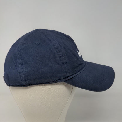 Nike Boy's Strapback Hat Blue Size 4-7 Embroidered Swoosh Logo Cotton