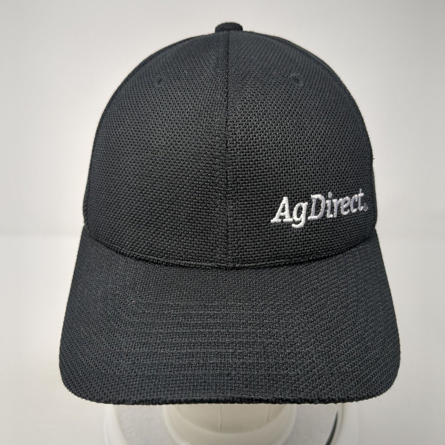 AgDirect Fitted Hat Black One Size Flexfit Lightweight Embroidered Yupoong