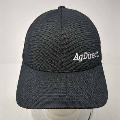 AgDirect Fitted Hat Black One Size Flexfit Lightweight Embroidered Yupoong