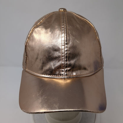 Gymboree Strapback Hat Pink M/L Adjustable Solid Metallic 6 Panel