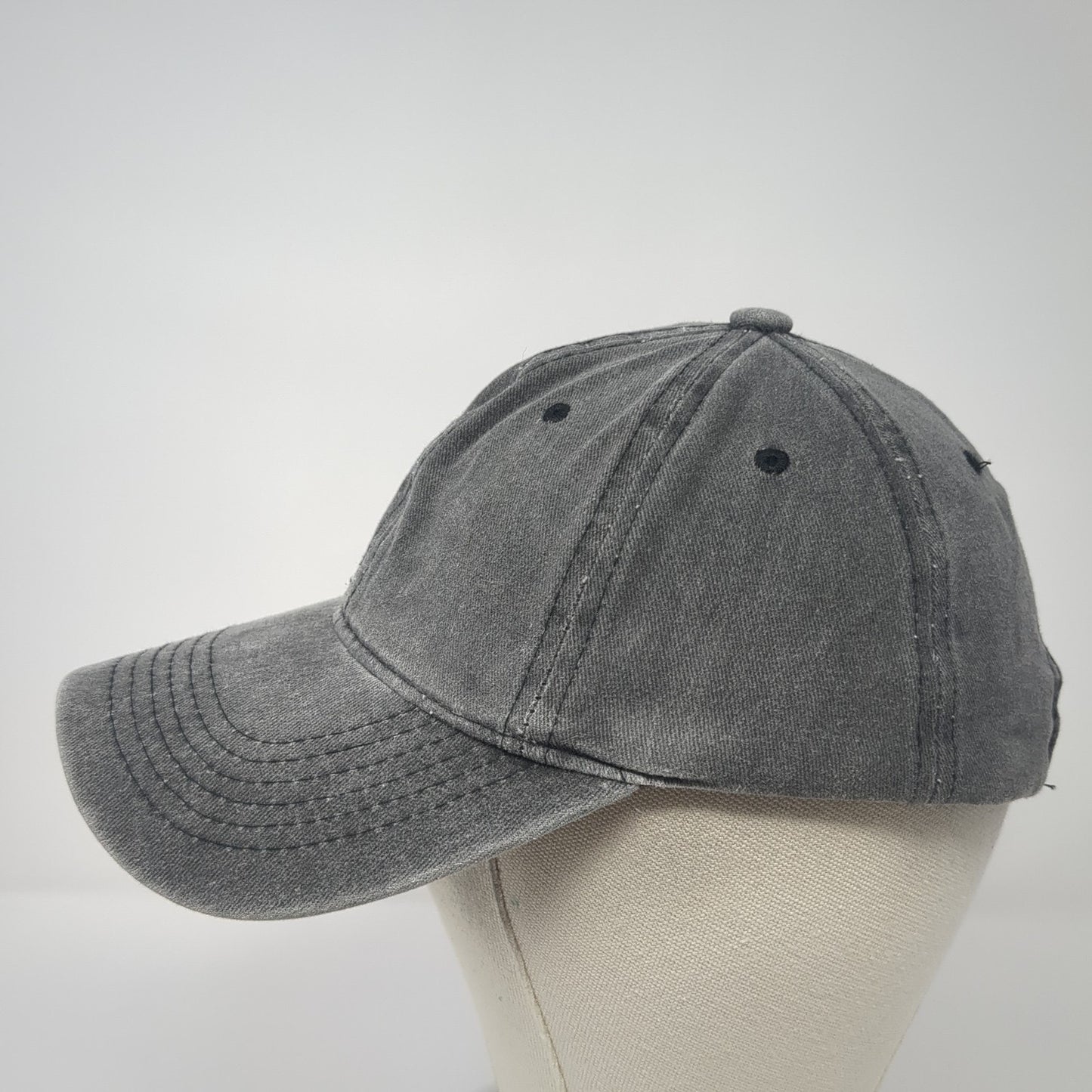 Unbranded Slideback Baseball Cap Gray One Size Adjustable 6 Panel Blank