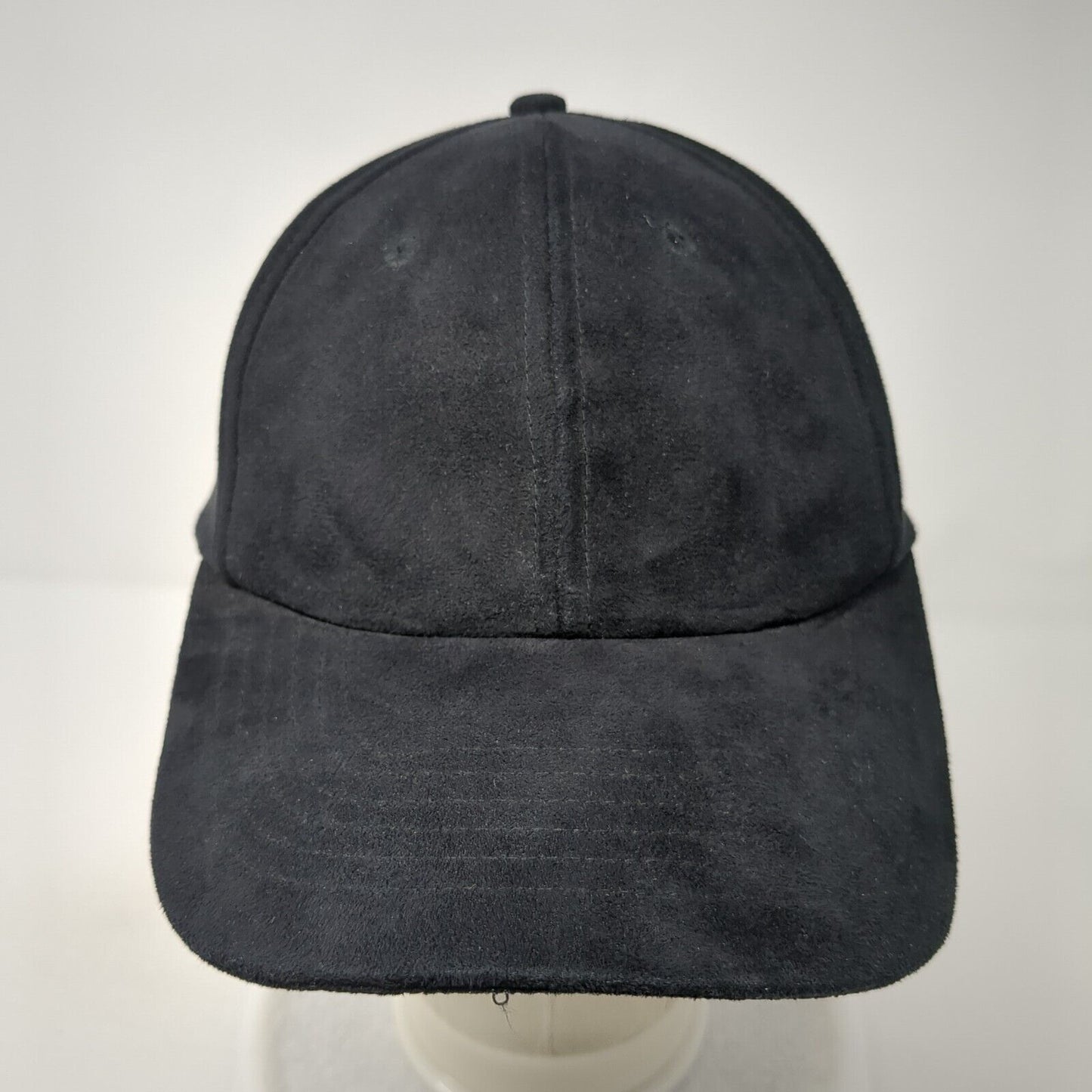 Unbranded Strapback Hat Black One Size Adjustable Vented Holes 6 Panel Blank