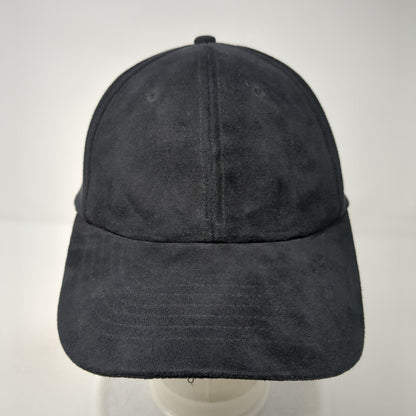 Unbranded Strapback Hat Black One Size Adjustable Vented Holes 6 Panel Blank
