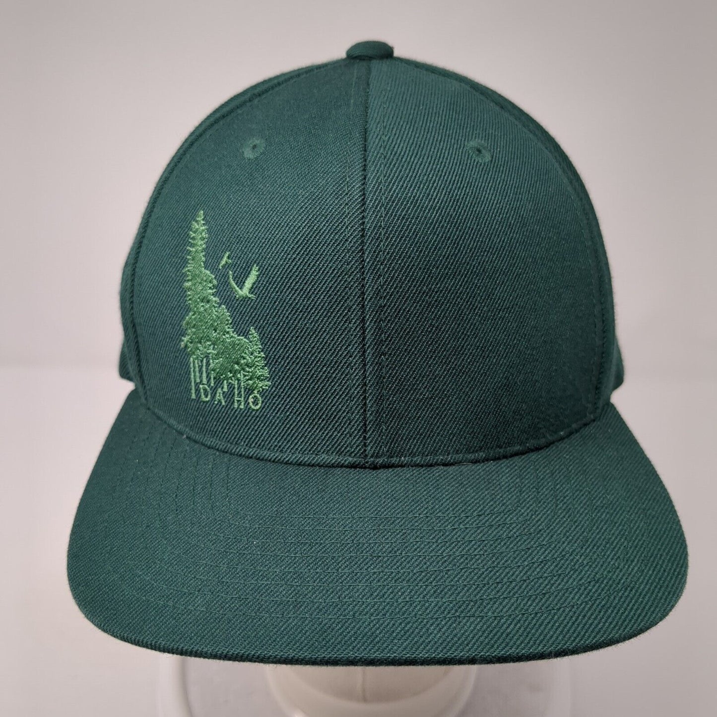 Idaho Snapback Hat Green One Size Embroidered The Classics Yupoong