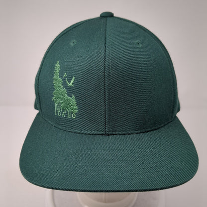 Idaho Snapback Hat Green One Size Embroidered The Classics Yupoong