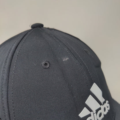 Adidas Climalite Fitted Hat Black Small/Medium Laser Cut Solid 6 Panel