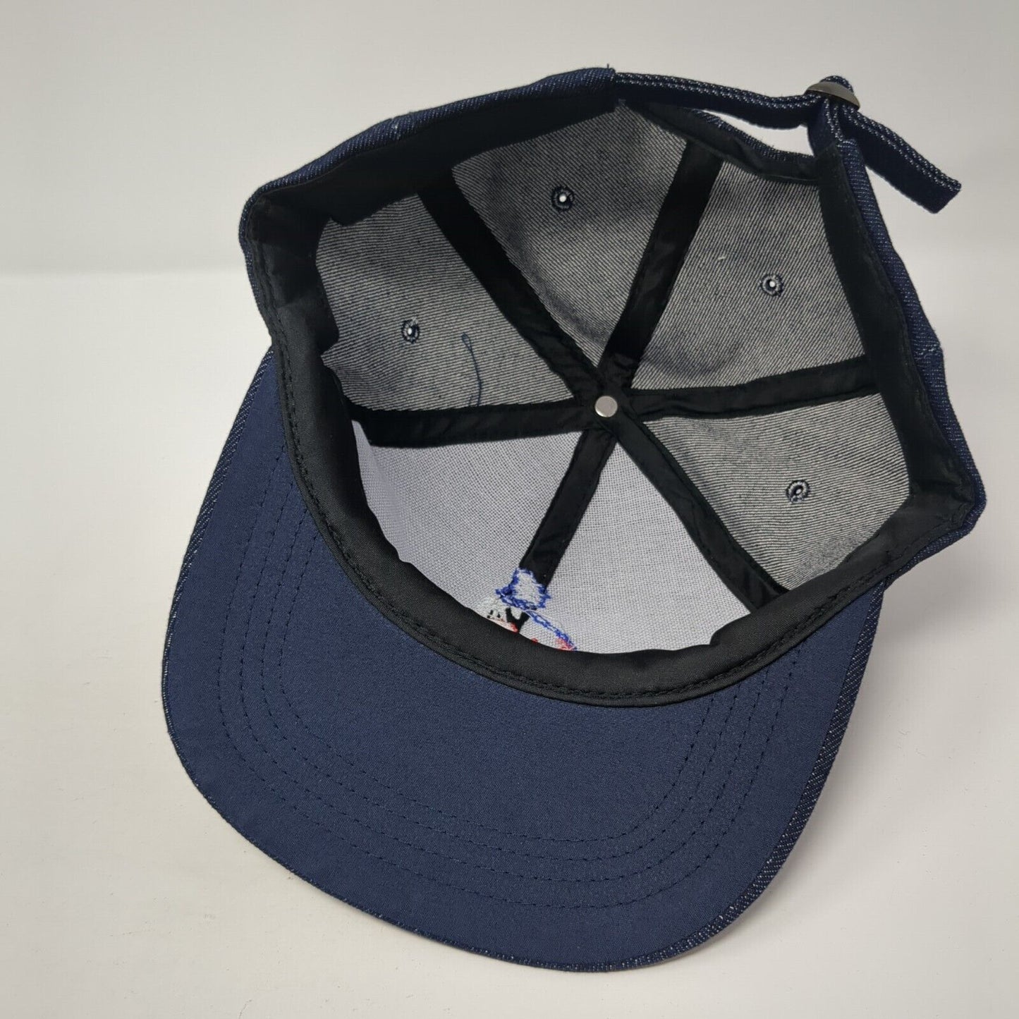 Philippines Slideback Hat Blue One Size Adjustable Embroidered Denim 6 Panel