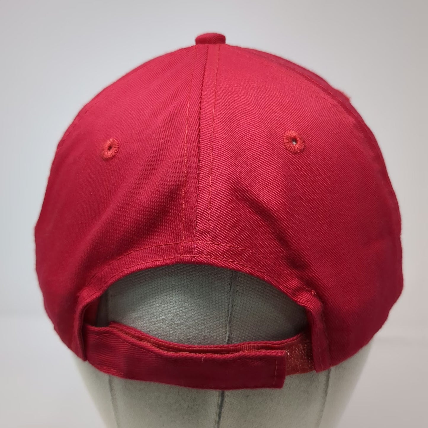 Port Authority Baseball Cap Red One Size Strapback StreetBond Logo hat Cotton