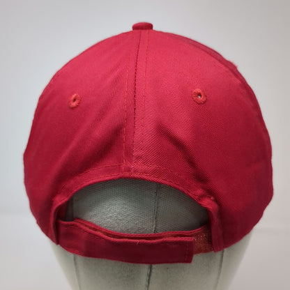 Port Authority Baseball Cap Red One Size Strapback StreetBond Logo hat Cotton
