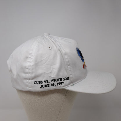 American National Cubs VS White Sox June 16, 1997 Snapback Hat White One Size
