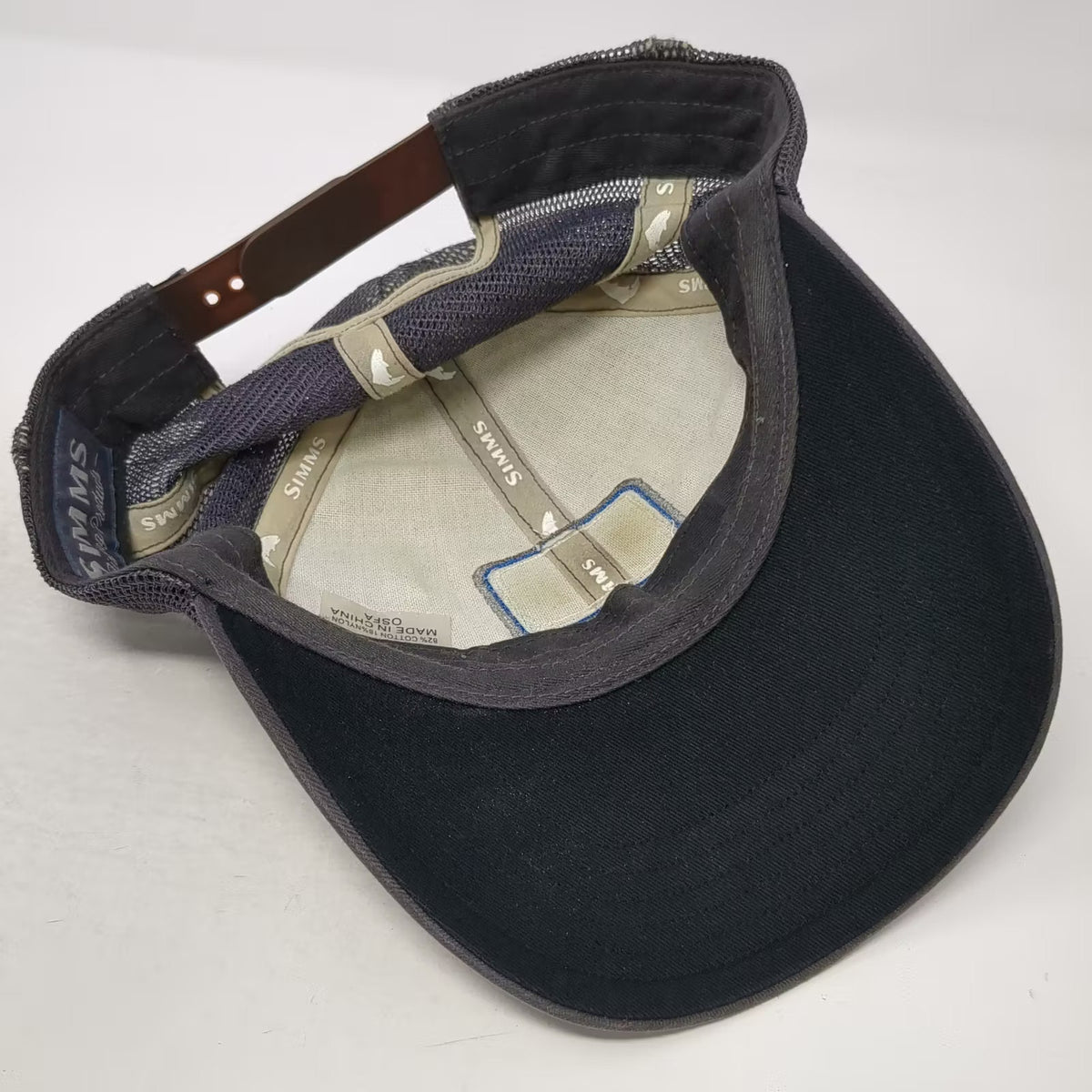 Simms Fishing Products Trucker Hat Gray One Size Bozeman Montana Patch Mesh OS
