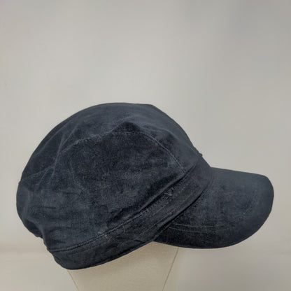 Unbranded Fitted Cadet Army Cap Hat Black One Size Velour Solid Bow