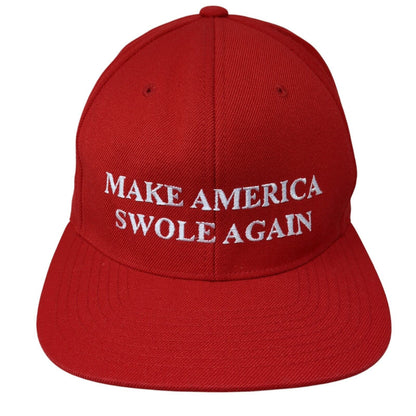 Make America Swole Again Reigning Fury Snapback Hat Red OS Adjustable Yupoong