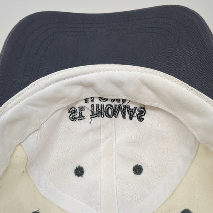 Del Sol Baseball Cap Beige Blue One Size St. Thomas USVI Cotton Slideback Hat