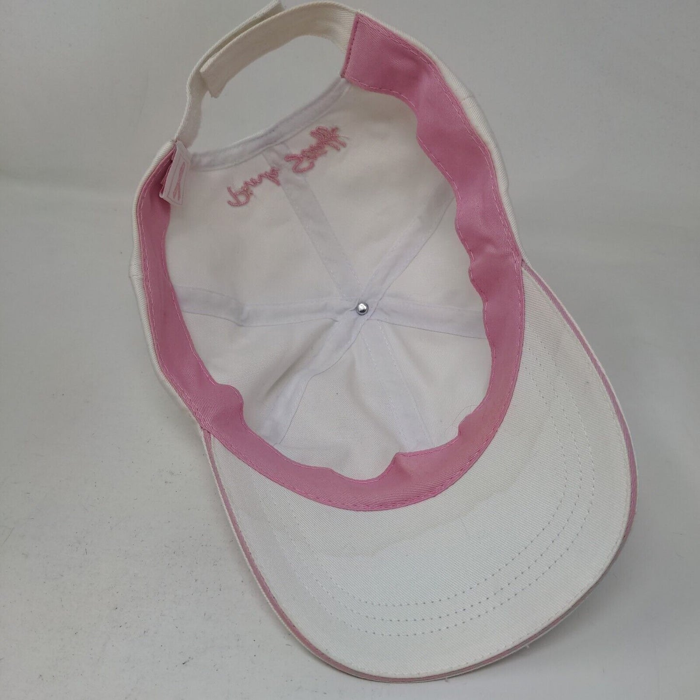 Pink Stuff Women's Strapback Hat White Adjustable Embroidered Logo Cotton