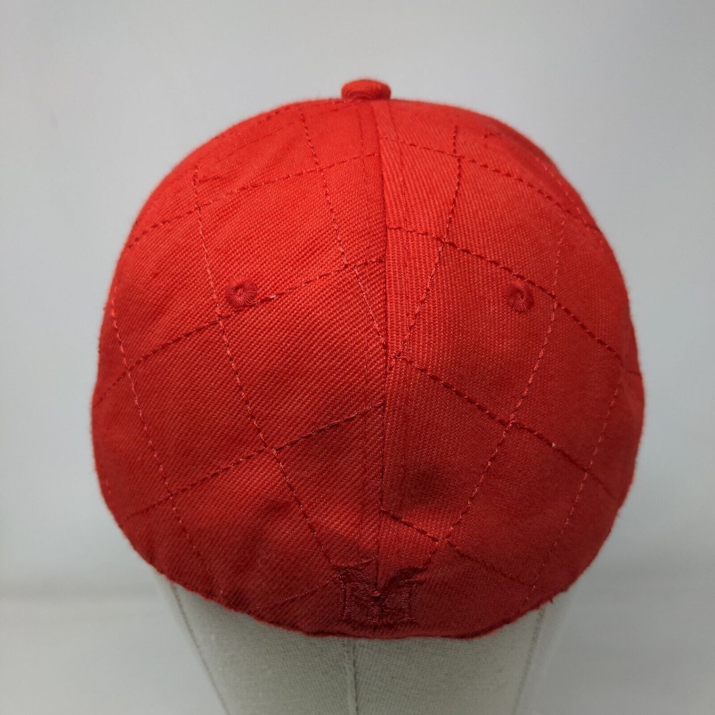 New York YWK 59 Size Fitted Hat Red Large Embroidered Vented Holes