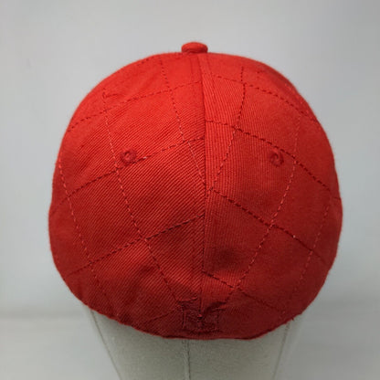 New York YWK 59 Size Fitted Hat Red Large Embroidered Vented Holes