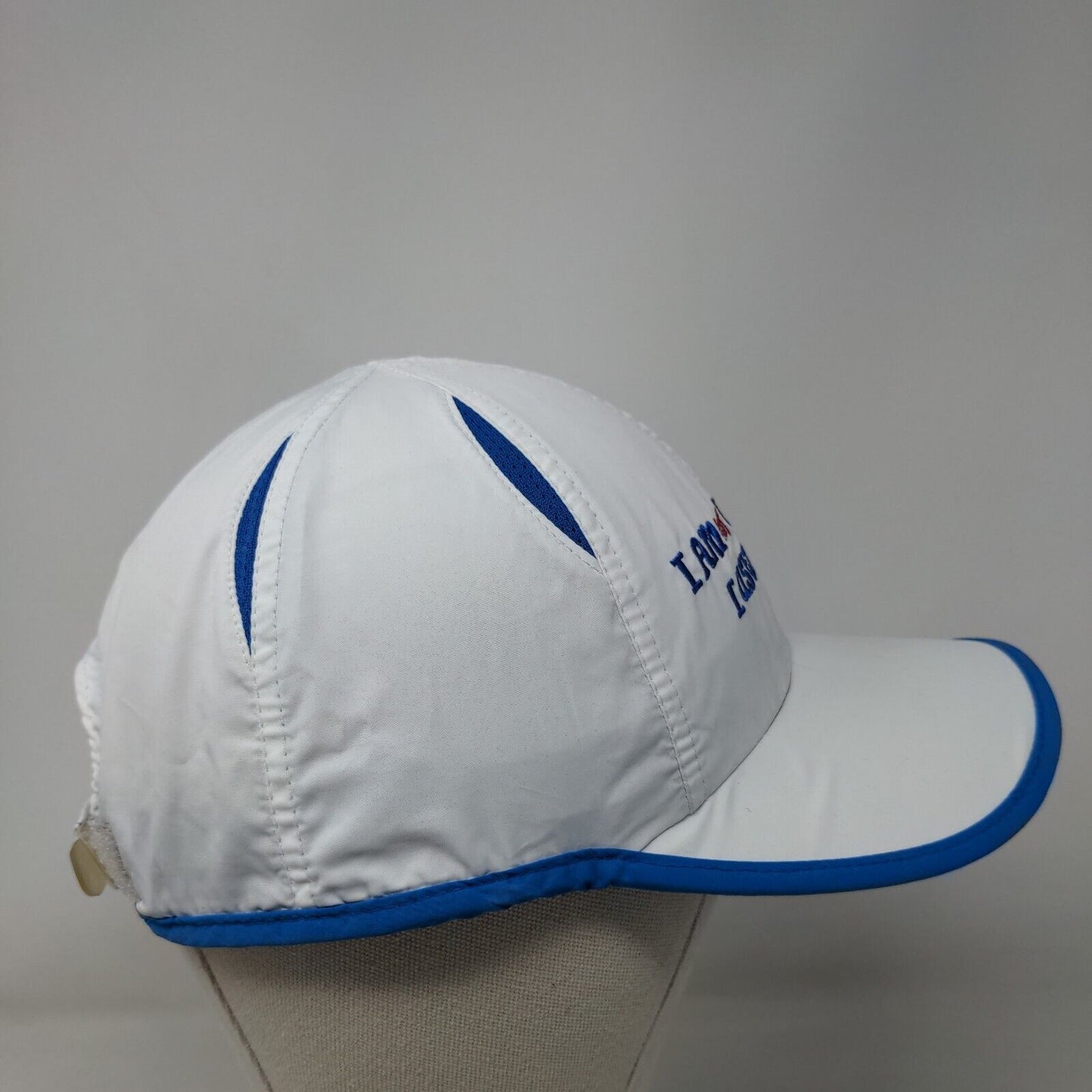 I Am Half The Person I Used To Be Strapback Hat White OSFA Embroidered