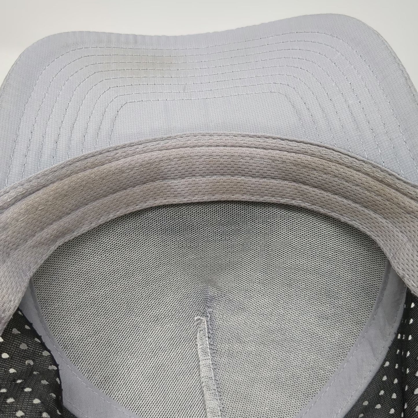 Oyster Brands Trucker Hat Gray One Size Snapback Rope Perf Golf Patch Breathable