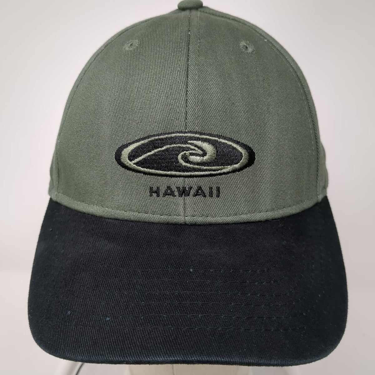 Hawaiian Headwear Baseball Cap Green One Size Hawaii ABC Surfwear Wave Logo Hat