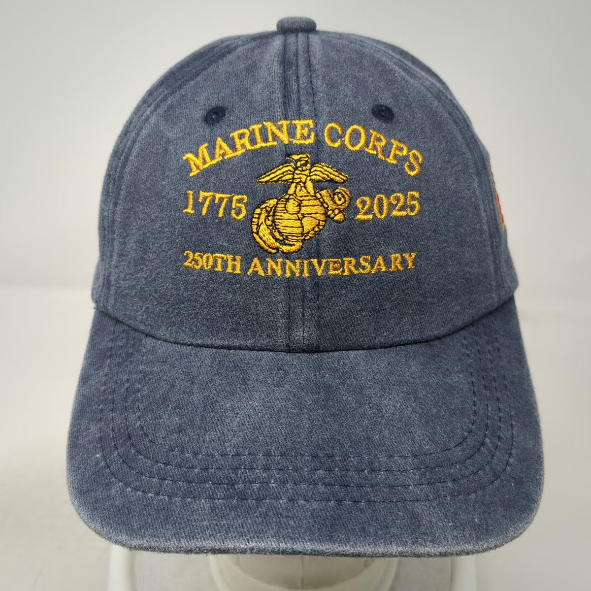 Marine Corps Baseball Cap Blue One Size 250th Anniversary 1775-2025 EGA Logo Hat