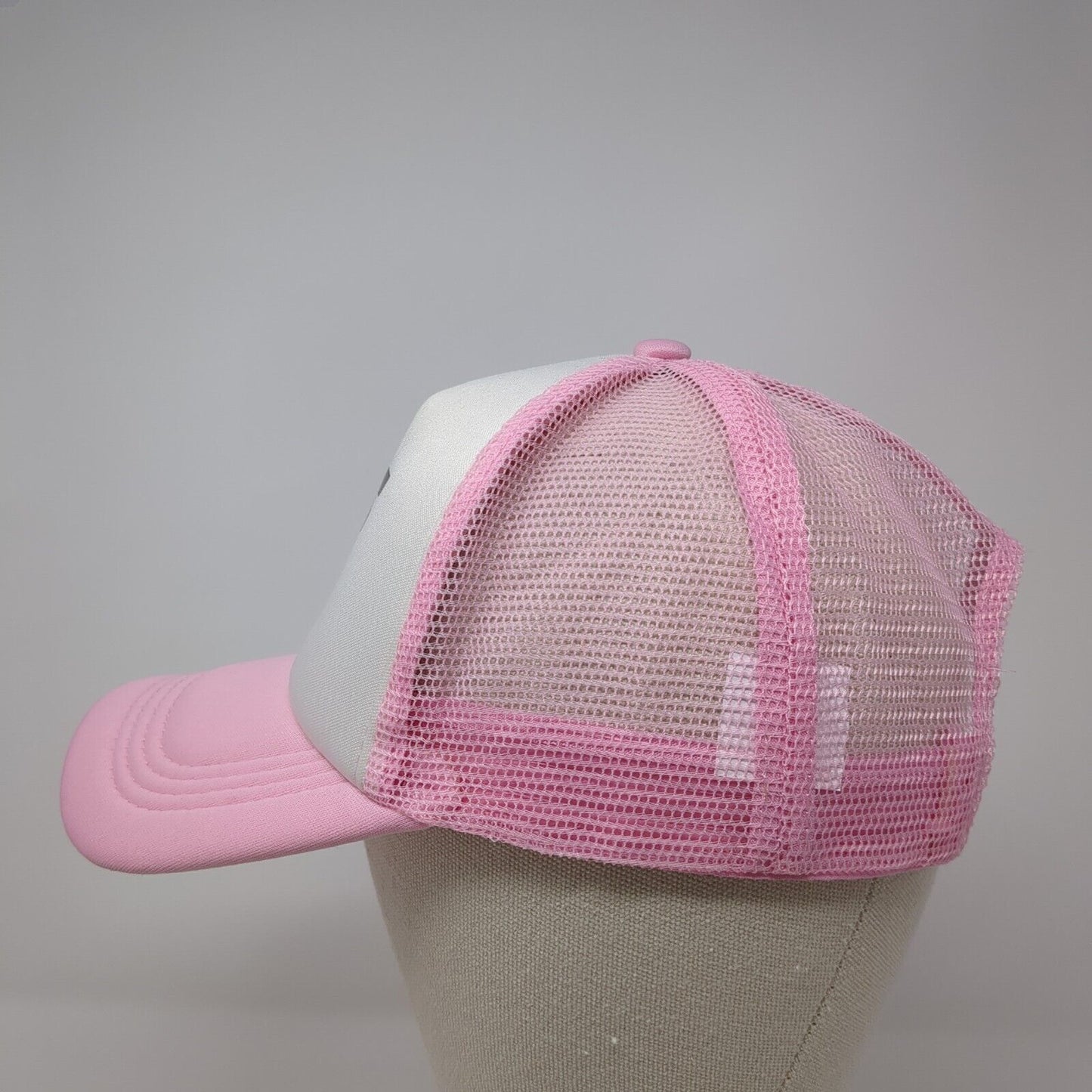 MILF Man I Love Fishing Snapback Trucker Hat Pink One Size Adjustable Mesh Back