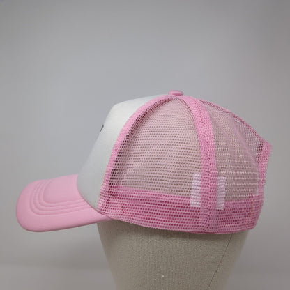 MILF Man I Love Fishing Snapback Trucker Hat Pink One Size Adjustable Mesh Back