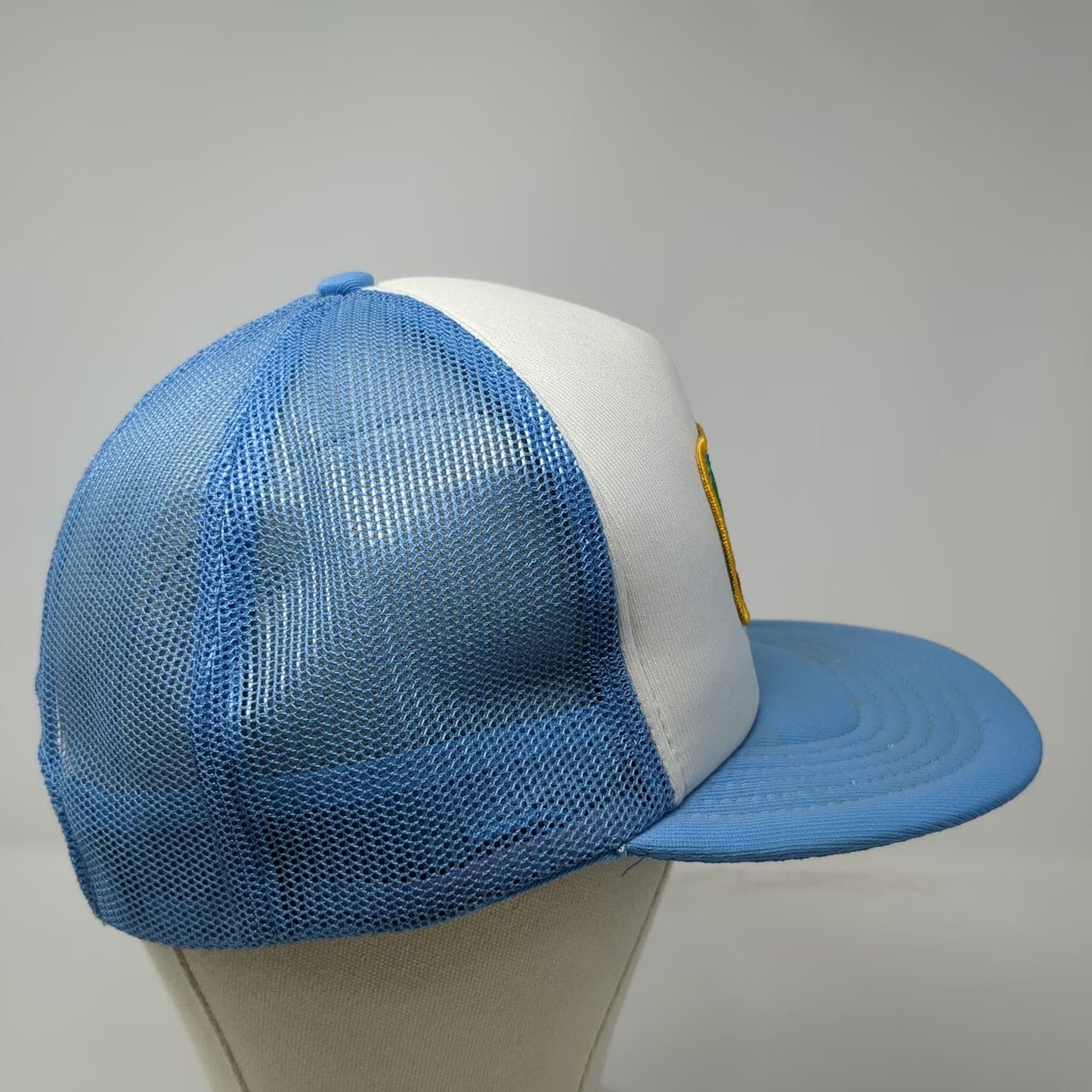 Blue Trucker Hat St. Thomas Virgin Islands Mesh Back Souvenir Palm Tree Vintage