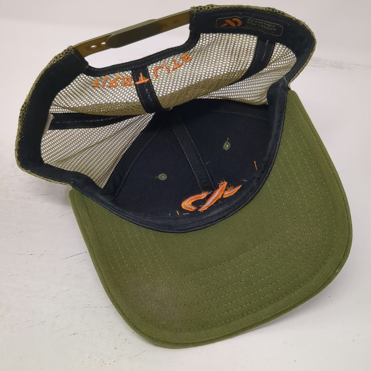 First Lite Trucker Hat Green One Size Mesh Back Snapback Logo Hunting Outdoor