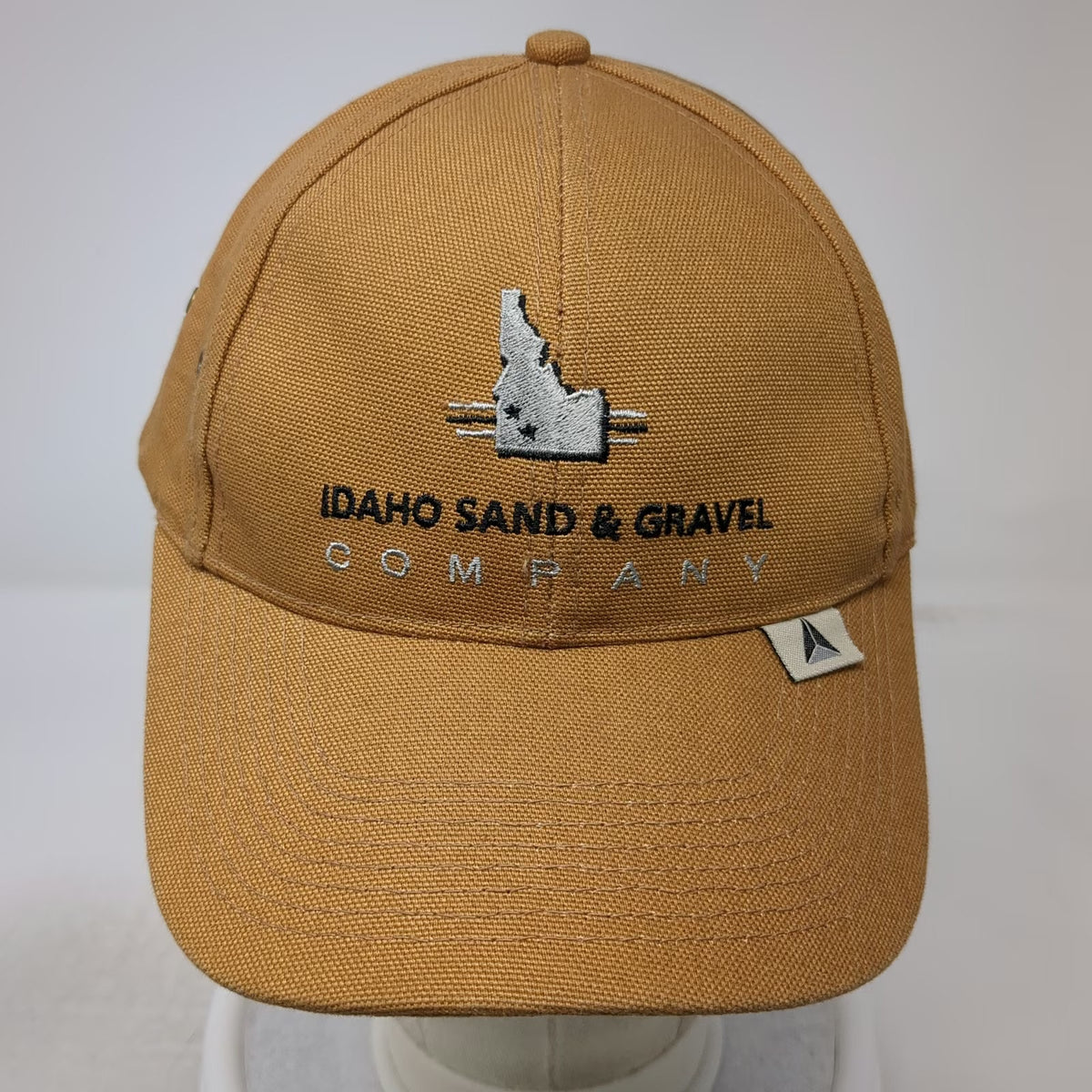 Brown One Size Baseball Cap Idaho Sand & Gravel Company Camo Underbrim Work Hat