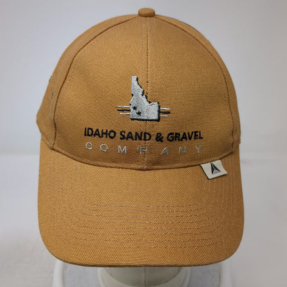 Brown One Size Baseball Cap Idaho Sand & Gravel Company Camo Underbrim Work Hat