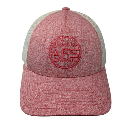 AFS Driver Snapback Trucker Hat Red Small Mesh Back Richardson Outdoor
